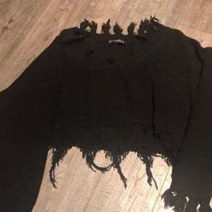 Distressed sweater